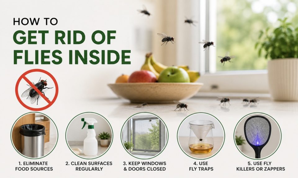 how to get rid of flies inside